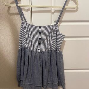 Eesome Navy and White Striped Camisole